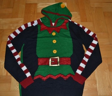 33# next Świąteczny Sweter męski Elf Skrzat L/XL