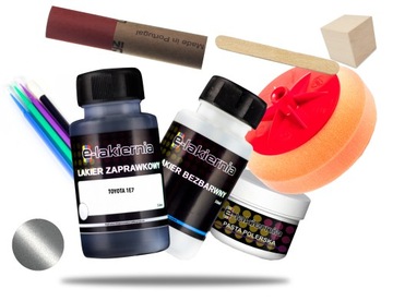 LAKIER Samochodowy ZAPRAWKOWY TOYOTA 1E7 ZESTAW DO RYS PASTA PAD