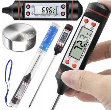 ЦИФРОВОЙ КУХОННЫЙ ТЕРМОМЕТР ДЛЯ МЯСА, ВИНА, ШТЫРЬКИЙ ЖК-ЗОНД