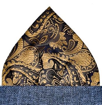 Żakardowa poszetka wypustka do kieszeni marynarki