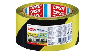 TESA Taśma ostrzegawcza uniwersalna żółto-czarna