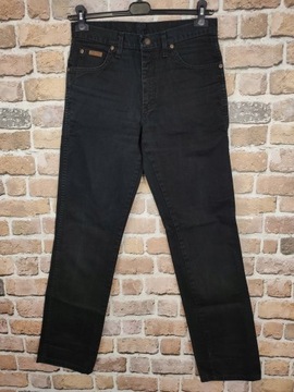 WRANGLER Jeansowe SPODNIE Czarne Texas W28 L34