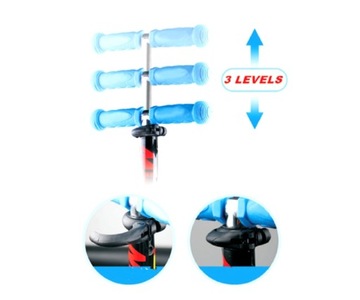 Scooter Magic Red Led Трехколесный самокат