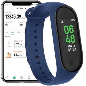 Smartband zegarek damski męski młodzieżowy opaska sportowa Fitband SB-50