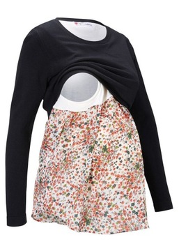 44/46 Bonprix BPC SWETER CIĄŻOWY I DO KARMIENIA PIERSIĄ W OPTYCE 2 W 1 jdx