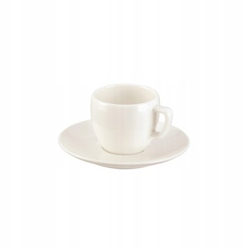 FILIŻANKA DO ESPRESSO Z TALERZYKIEM PORCELANA