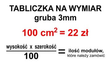 Tablica NAGROBNA NA WYMIAR 100 cm2 TAŚMA MONTAŻ