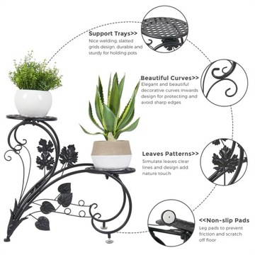 Подставка для цветов, металлическая подставка для цветов, 4 горшка.