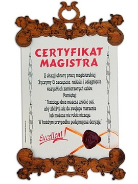 DYPLOM dla PANA MAGISTRA Gratulacje Prezent