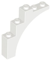 LEGO 2339 Łuk 1x5x4 Biały 4160794 233901 1szt NOWY