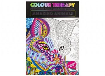 KOLOROWANIE DLA DOROSŁYCH - COLOR THERAPY A4 48 STRON ZWIERZĘTA