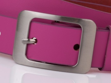 КОЖАНЫЙ Ремень женский 3см ФУКСИЯ