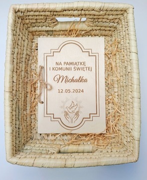 ПОДАРОЧНАЯ КАРТА СУВЕНИРЫ НА ПЕРВОЕ СВЯТОЕ ПРИЧАСТИЕ ФАНЕРА ДЕРЕВО БОЛЬШАЯ А5