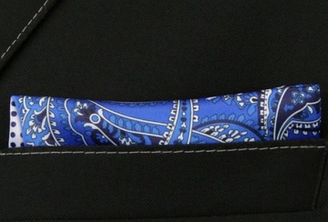 Элегантный мужской нагрудный платок Василек - четверной узор