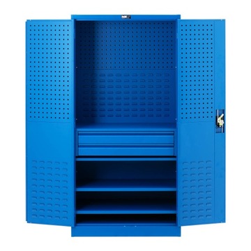 МЕТАЛЛИЧЕСКИЙ ИНСТРУМЕНТАЛЬНЫЙ ШКАФ ДЛЯ МАСТЕРСКОЙ С ЯЩИКАМИ, 3 ПОЛКИ, НАДЕЖНЫЙ ЗАМОК