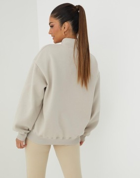 D30757 NELLY TREND __Y06 БЕЖЕВЫЙ СВИТШОТ НА МОЛНИИ__XS