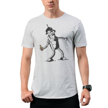Koszulka Bluzka Męska Geek Prezent Bender L