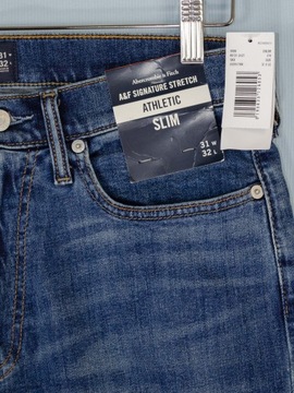 Abercrombie & Fitch ATLETIC Slim niebieski r. 31/32