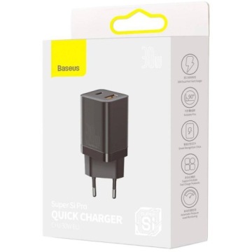 Сетевое зарядное устройство Baseus USB-C USB 30 Вт, PD, блок питания для быстрой зарядки, быстрое зарядное устройство