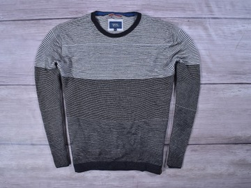 CAMEL ACTIVE Sweter Męski Bawełna Wełna Paski / XL