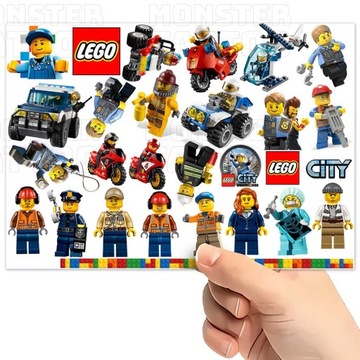 МОЮЩИЕСЯ ВРЕМЕННЫЕ ТАТУ ДЛЯ ДЕТЕЙ ОРИГИНАЛЬНЫЕ УЗОРЫ LEGO CITY