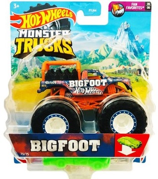 HOT WHEELS MONSTER TRUCKS BIGFOOT + WRAK HFJ71