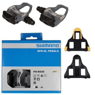 SHIMANO PD-R550 Pedały SPD-SL szosa + bloki