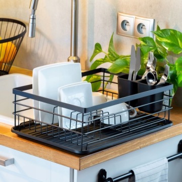 Сушилка для столовых приборов BLACK LARGE STANDING METAL 43cm