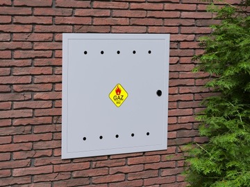 DRZWICZKI REWIZYJNE 60x60 BIAŁE SKRZYNKA GAZOWA