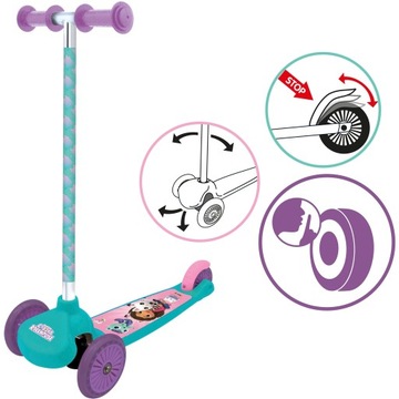 KOCI DOMEK GABI HULAJNOGA TRÓJKOŁOWA BALANSOWA HAMULEC NOŻNY SCOOTER