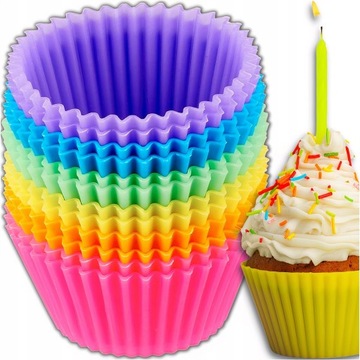 SILIKONOWE FOREMKI DO MUFFINEK BABECZEK FORMA DO PIECZENIA KPL 12 SZT