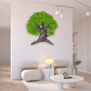 ЖИВАЯ КАРТИНА ДЕРЕВО СЧАСТЬЯ В ЖИЗНИ 59х68 Бонсай