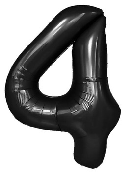 Cyferka Cyfra 4 Cztery 100 Cm Balony Czarny Balon