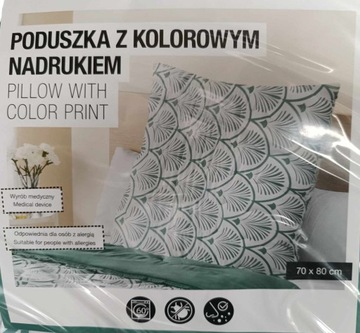 Poduszka z kolorowym nadrukiem Smukee 70x80cm