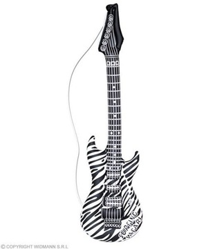 GITARA DMUCHANA W PASKI BIAŁA ZEBRA ELVISA