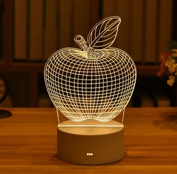 Walentynki 3D lampa akrylowa USB LED lampka nocna