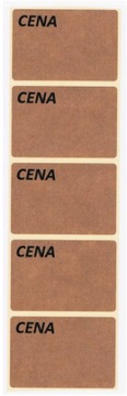 CENÓWKI ETYKIETY SAMOPRZYLEPNE EKO KRAFT 6x4 cm 50 szt