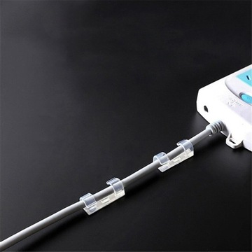 10x КАБЕЛЬНЫЙ ОРГАНИЗАТОР ЗАЖИМ-ДЕРЖАТЕЛЬ САМОКЛЕЯЩИЙСЯ КРЮЧОК