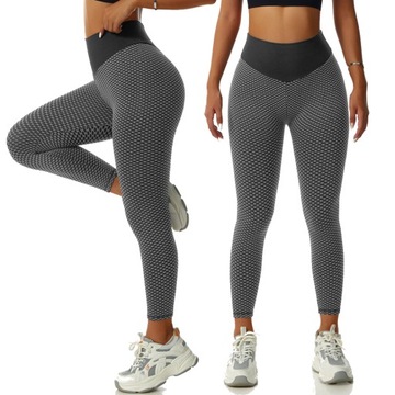 ЛЕГГИНГИ ДЛЯ ФИТНЕСА SHAPING PUSH UP СПОРТИВНЫЕ ЛЕГГИНГИ С ВЫСОКОЙ ПОСАДКОЙ M