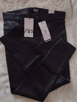 (40/L) ZARA/ Legginsy z Madrytu, spodnie rurki, NOWE