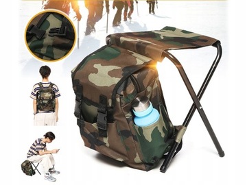 ТУРИСТИЧЕСКИЙ СТУЛ ДЛЯ РЫБАЛКИ, КЕМПИНГОВЫЙ СТУЛ, РЮКЗАК, СКЛАДНАЯ СУМКА 3в1