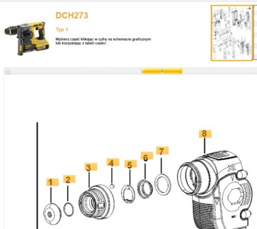 Пружина ручки Dewalt DCH273