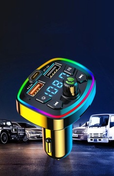Автомобильный TF-карта MP3-плеер Bluetooth 5.0 FM-передатчик USB-зарядное устройство