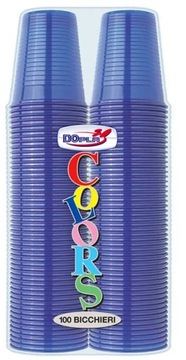 KUBKI KUBEK PLASTIK KOLOROWY GRANAT 200ml 100szt