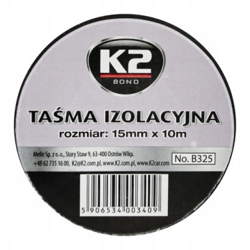K2 ELASTYCZNA TAŚMA IZOLACYJNA B325 CZARNA 15MM/10M