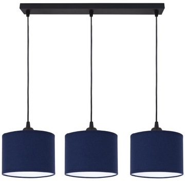 LAMPA WISZĄCA PODŁUŻNA MINI ABAŻUR TKANINA LED