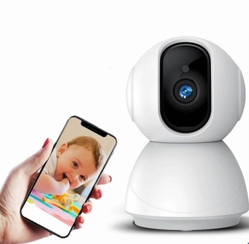 OBROTOWA KAMERA IP WIFI WEWNĘTRZNA NIANIA ELEKTRONICZNA HD 1080