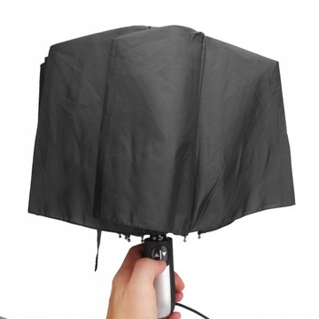 Składany parasol z automatycznym otwieraniem i zamykaniem. Krótka rączka 105 cm premium