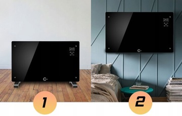 GRZEJNIK ELEKTRYCZNY PANELOWY SZKLANY Konwektorowy 2500W WIFI Bezpieczny