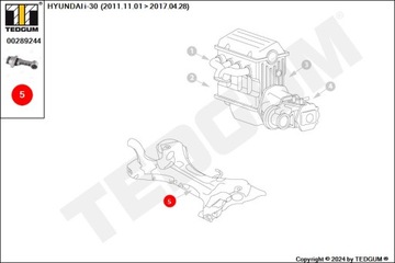 ULOŽENÍ MOTOR SKŘÍŇ ZADNÍ HYUNDAI KIA ELANTRA I-20 I-30